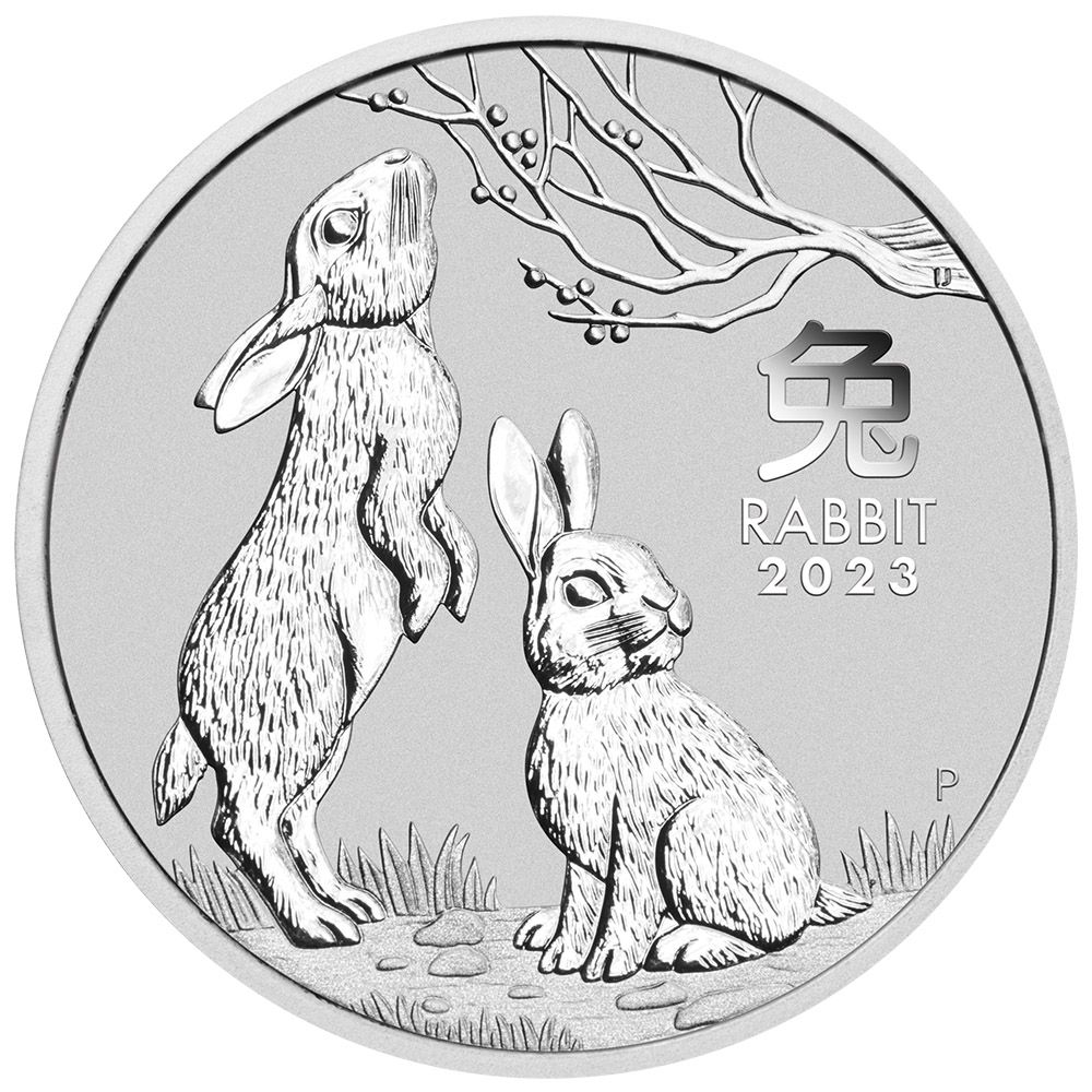 1oz Perth Mint Silver Lunar 2023 Year of the Rabbit Coin-1