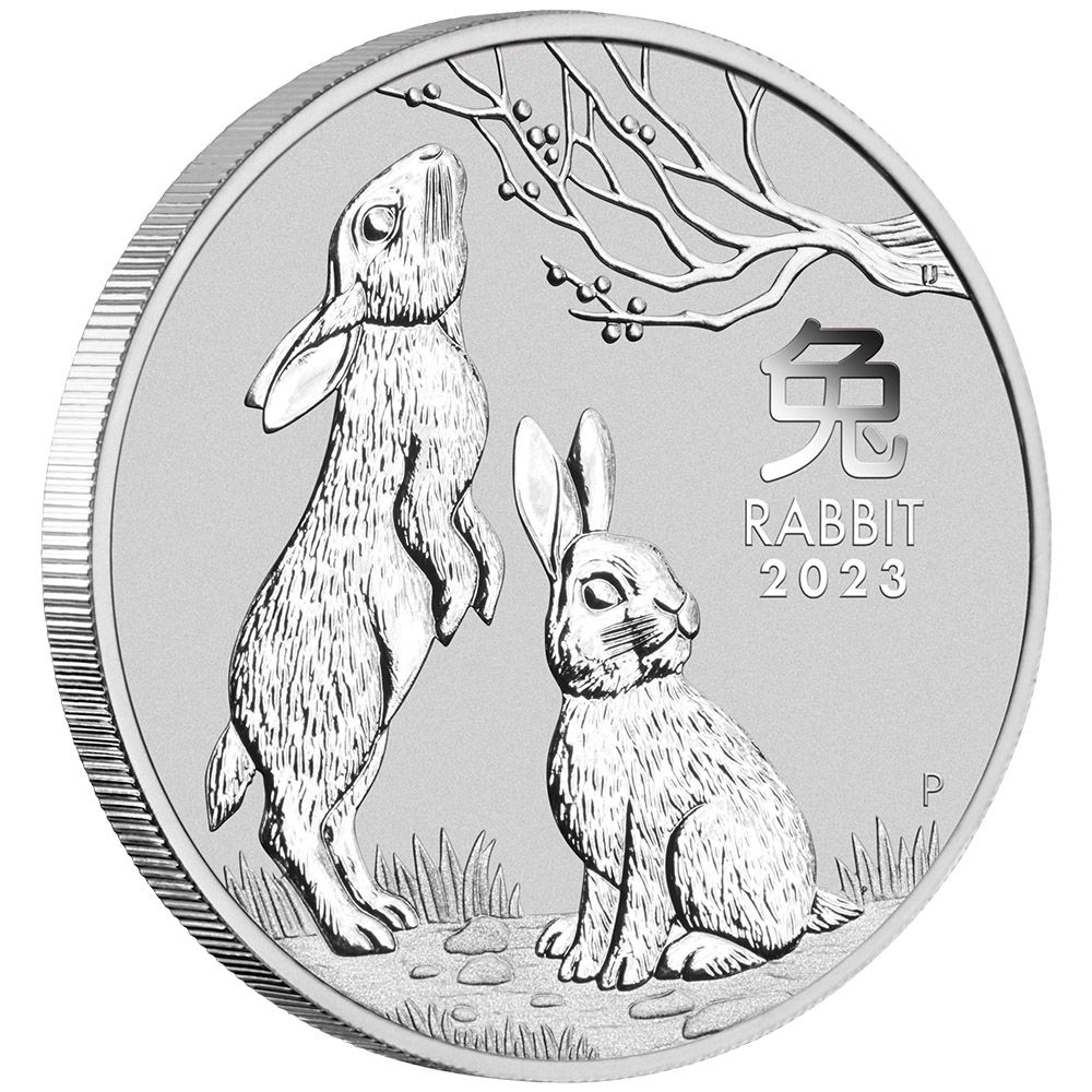 1/2oz Perth Mint Silver Lunar 2023 Year of the Rabbit Coin