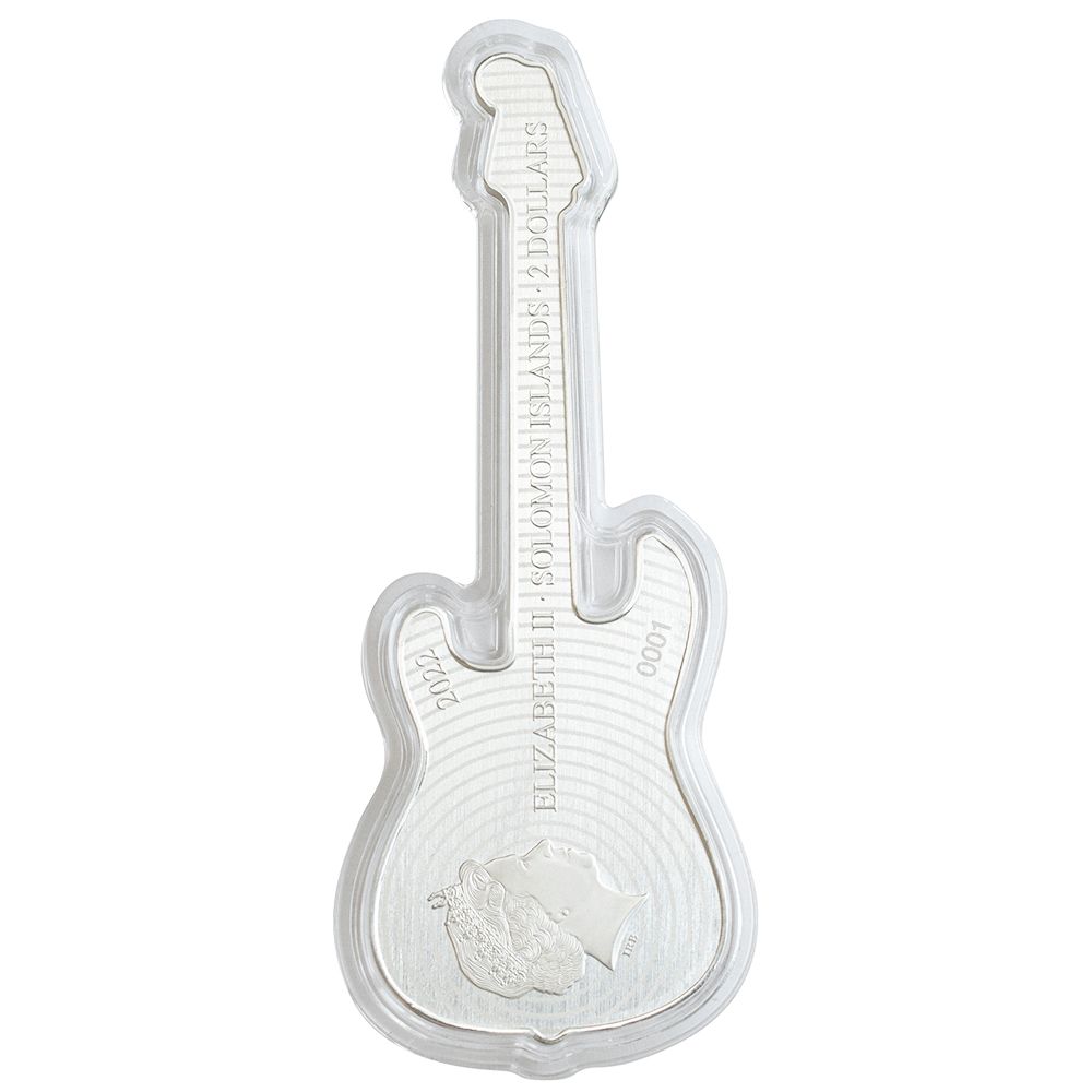 2022 PAMP Fender Stratocaster Guitar 1oz .999 Silver Coin