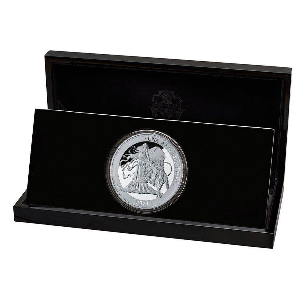 2021 1 Kg Silver St Helena Una & The Lion Silver Proof Coin East India Company