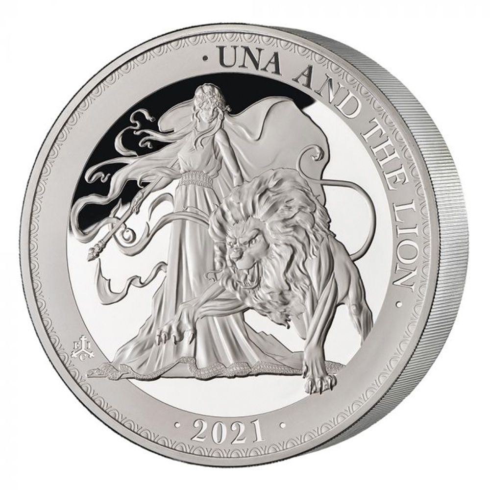 2021 1 Kg Silver St Helena Una & The Lion Silver Proof Coin East India Company