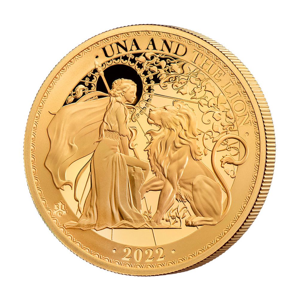 2021 St Helena Una & The Lion 1 oz Pure Gold Proof Coin - East India Company
