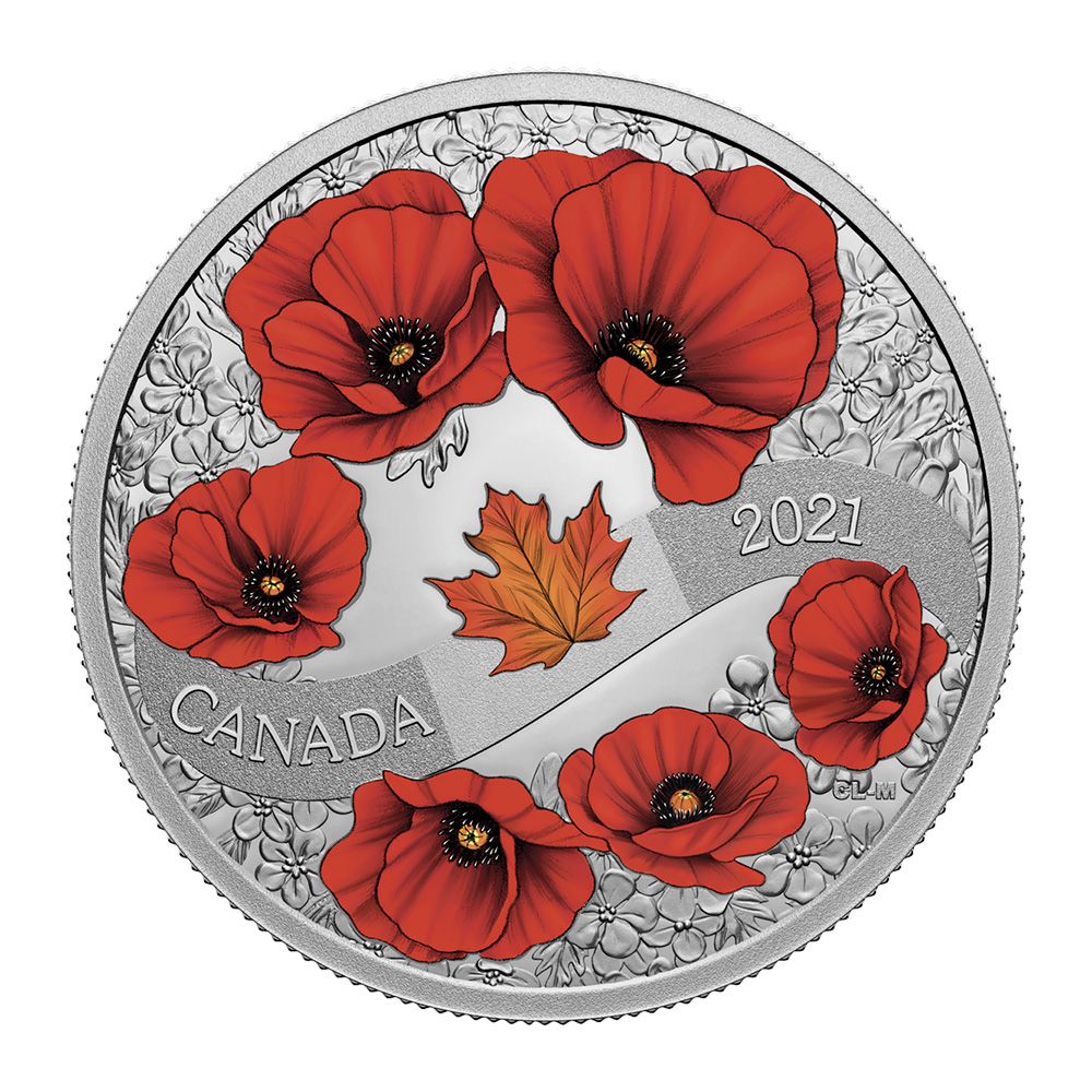 2021 $20 1oz Fine Silver Coin - A Wreath of Remembrance: Lest we Forget 1